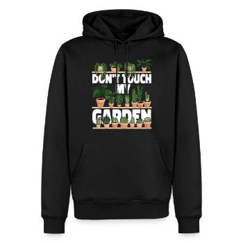 Plant Lover Gardening Don't Touch - Männer Premium Bio Hoodie - Schwarz - Vorne - Nico (187cm)