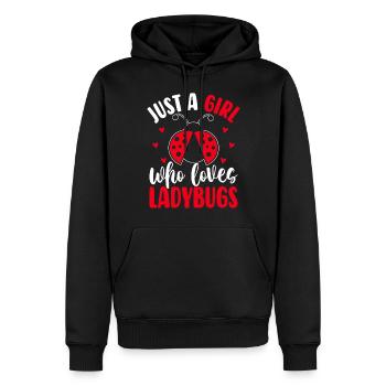 Nur ein Mädchen, das Marienkäfer liebt Lustige Insektenkäfer - Männer Premium Bio Hoodie - Schwarz - Vorne - Nico (187cm)