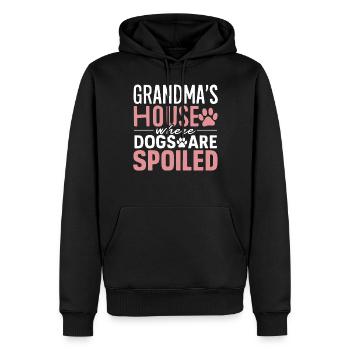 Cadeaux de grand-mère pour chien - Sweat à capuche Premium bio Homme - noir - Devant - Nico (187cm)