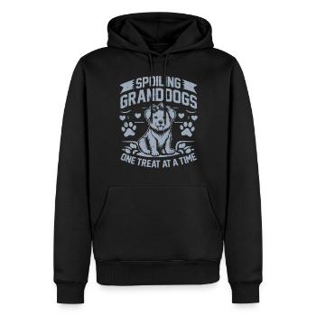 Cadeaux de grand-mère pour chien - Sweat à capuche Premium bio Homme - noir - Devant - Nico (187cm)