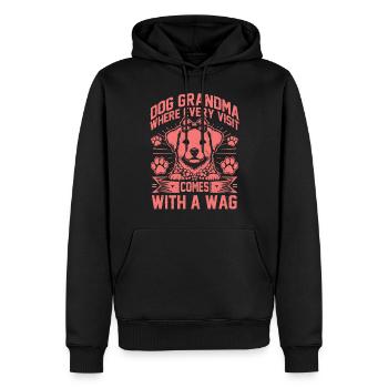 Cadeaux de grand-mère pour chien - Sweat à capuche Premium bio Homme - noir - Devant - Nico (187cm)