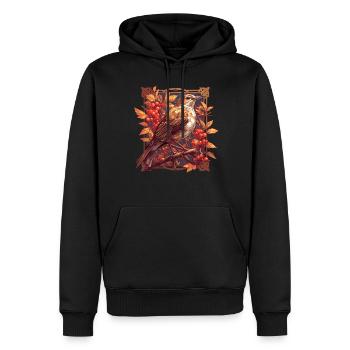 Nachtigallen Nachtigall - Männer Premium Bio Hoodie - Schwarz - Vorne - Nico (187cm)