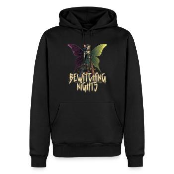 Fairycore Fée Gothique Nuits envoûtantes - Sweat à capuche Premium bio Homme - noir - Devant - Nico (187cm)