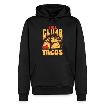 Industriekletterer Will Climb For Tacos - Männer Premium Bio Hoodie - Schwarz - Vorne - Nico (187cm)