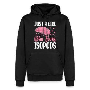 Nur ein Mädchen, das Asseln liebt Kleine Krebstiere - Männer Premium Bio Hoodie - Schwarz - Vorne - Nico (187cm)