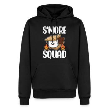 Smore Squad Craquelins Graham à la guimauve drôle - Sweat à capuche Premium bio Homme - noir - Devant - Nico (187cm)