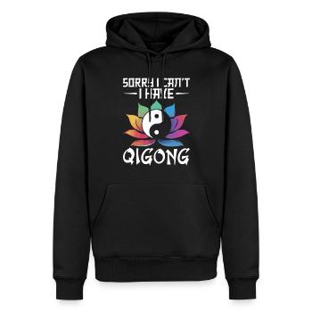 Entschuldigung, Ich Kann Nicht, Dass Qigong - Männer Premium Bio Hoodie - Schwarz - Vorne - Nico (187cm)