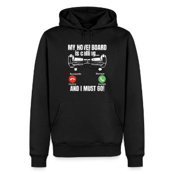 Mon hoverboard m’appelle et je dois - Sweat à capuche Premium bio Homme - noir - Devant - Nico (187cm)