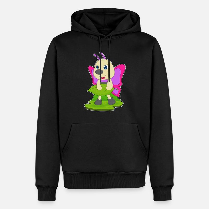 Feuille de papillon - Sweat à capuche Premium bio Homme - noir