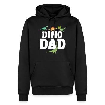 Dino Papa Lustiger Vater Sohn Dinosaurier Dadsaurus Papa - Männer Premium Bio Hoodie - Schwarz - Vorne - Nico (187cm)
