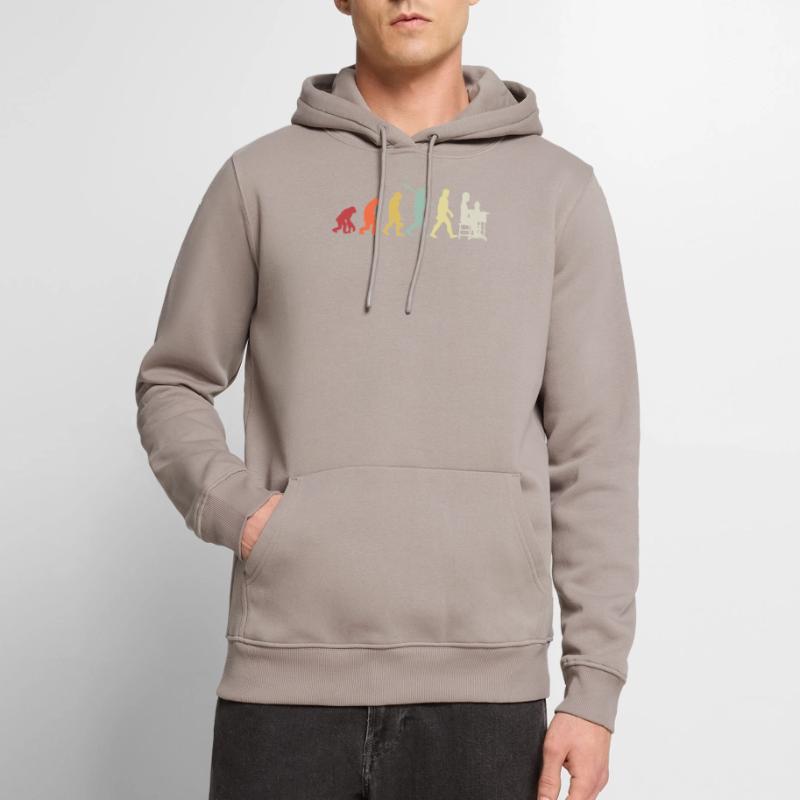 Drôle d’évolution Technologie de l’information informatique Sweat à capuche Premium bio Homme