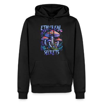 Fairycore Fee Gotisch Ethereal Secrets - Männer Premium Bio Hoodie - Schwarz - Vorne - Nico (187cm)