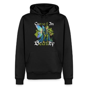 Fairycore Fairy Gothic Cursed In Beauty - Men’s Premium Organic Hoodie - black - Front - Nico (187cm)
