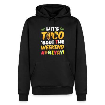 Joyeux vendredi Fri Yay École des enseignants Mème - Sweat à capuche Premium bio Homme - noir - Devant - Nico (187cm)