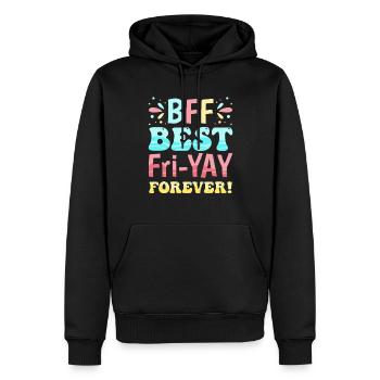 Joyeux vendredi Fri Yay École des enseignants Mème - Sweat à capuche Premium bio Homme - noir - Devant - Nico (187cm)