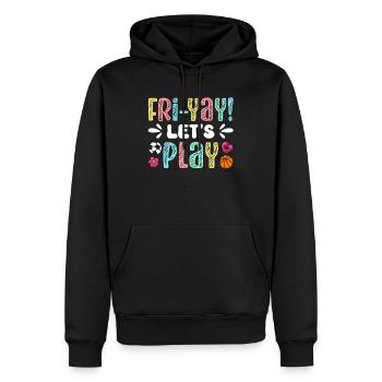 Joyeux vendredi Fri Yay École des enseignants Mème - Sweat à capuche Premium bio Homme - noir - Devant - Nico (187cm)