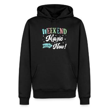 Joyeux vendredi Fri Yay École des enseignants Mème - Sweat à capuche Premium bio Homme - noir - Devant - Nico (187cm)