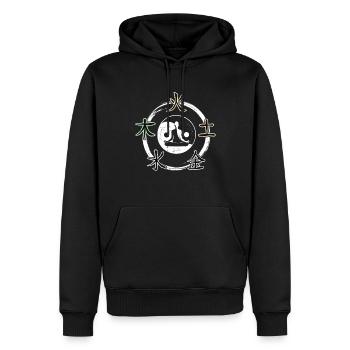 Attraper la chanson Fleur Perdre Go Et Deep - Sweat à capuche Premium bio Homme - noir - Devant - Nico (187cm)