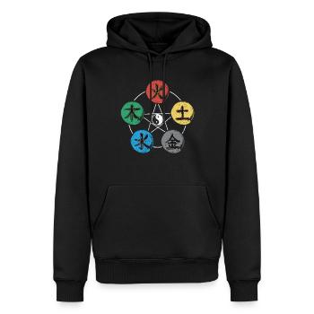 Attraper la chanson Fleur Perdre Go Et Deep - Sweat à capuche Premium bio Homme - noir - Devant - Nico (187cm)