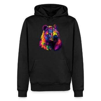 Wombat Australien Beuteltier Süßer Wombat - Männer Premium Bio Hoodie - Schwarz - Vorne - Nico (187cm)