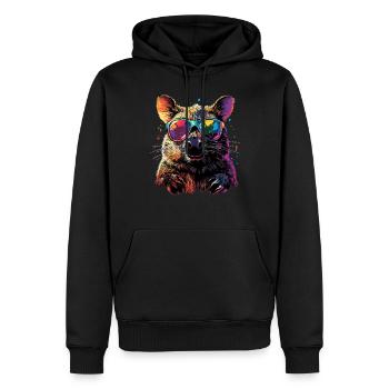 Wombat Australien Beuteltier Süßer Wombat - Männer Premium Bio Hoodie - Schwarz - Vorne - Nico (187cm)