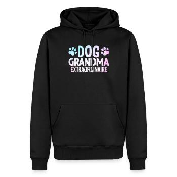 Cadeaux de grand-mère pour chien - Sweat à capuche Premium bio Homme - noir - Devant - Nico (187cm)