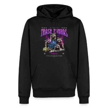 Raccoon Support Local Trash Pandas - Men’s Premium Organic Hoodie - black - Front - Nico (187cm)