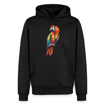 Papageie Papagei - Männer Premium Bio Hoodie - Schwarz - Vorne - Nico (187cm)