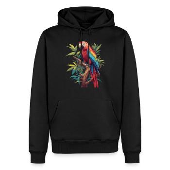 Papageie Papagei - Männer Premium Bio Hoodie - Schwarz - Vorne - Nico (187cm)