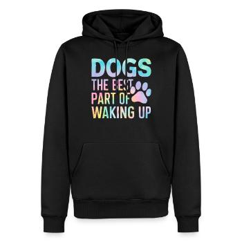 Cadeaux de grand-mère pour chien - Sweat à capuche Premium bio Homme - noir - Devant - Nico (187cm)