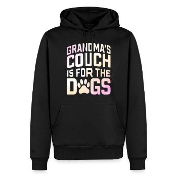 Cadeaux de grand-mère pour chien - Sweat à capuche Premium bio Homme - noir - Devant - Nico (187cm)