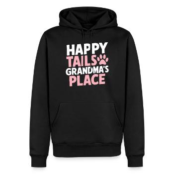 Cadeaux de grand-mère pour chien - Sweat à capuche Premium bio Homme - noir - Devant - Nico (187cm)