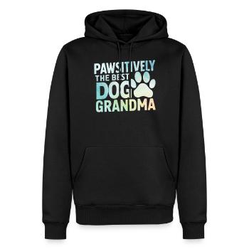 Cadeaux de grand-mère pour chien - Sweat à capuche Premium bio Homme - noir - Devant - Nico (187cm)