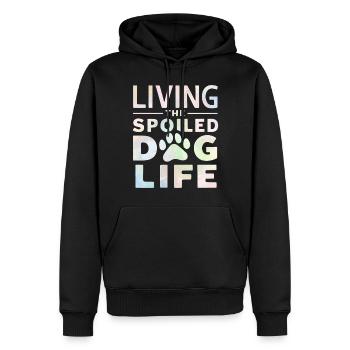 Cadeaux de grand-mère pour chien - Sweat à capuche Premium bio Homme - noir - Devant - Nico (187cm)