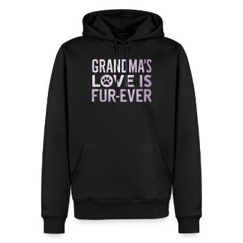 Cadeaux de grand-mère pour chien - Sweat à capuche Premium bio Homme - noir - Devant - Nico (187cm)