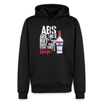 ABS Sind Nett, Aber Haben Sie Jemals Rakija - Männer Premium Bio Hoodie - Schwarz - Vorne - Nico (187cm)