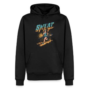 Marathon Marathons Coureurs Running - Sweat à capuche Premium bio Homme - noir - Devant - Nico (187cm)