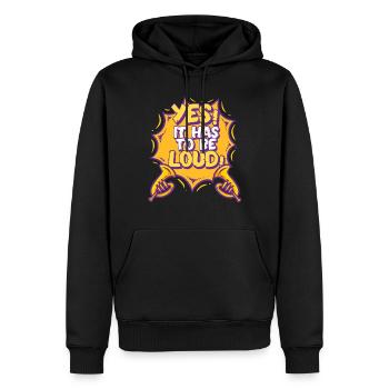 Kornett Kornettspieler Yes It Has To Be Loud - Männer Premium Bio Hoodie - Schwarz - Vorne - Nico (187cm)
