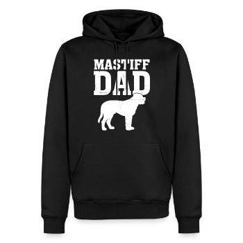 Mastiff Papa Wertschätzung Lustiger Mastiff Großer Hund - Männer Premium Bio Hoodie - Schwarz - Vorne - Nico (187cm)