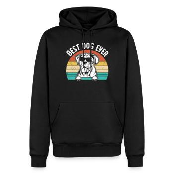 Meilleur chien de tous les temps Retro Mastiff Chien Bullmastiff Large - Sweat à capuche Premium bio Homme - noir - Devant - Nico (187cm)