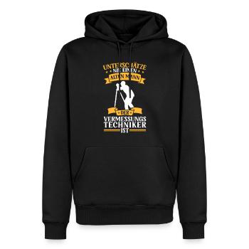 Arpenteur Vieil Homme Arpenteur - Sweat à capuche Premium bio Homme - noir - Devant - Nico (187cm)