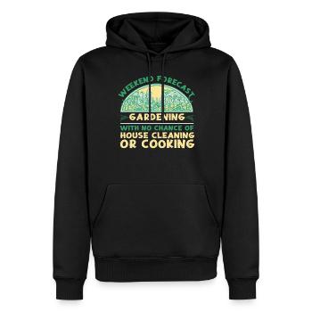 Week-end de jardinage pour les amoureux des plantes - Sweat à capuche Premium bio Homme - noir - Devant - Nico (187cm)