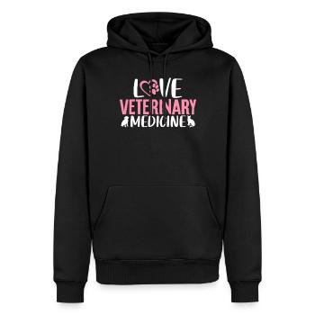 Médecine vétérinaire Soins pour animaux de compagnie Vétérinaire Animal - Sweat à capuche Premium bio Homme - noir - Devant - Nico (187cm)