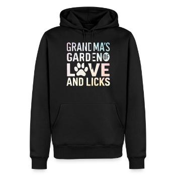 Cadeaux de grand-mère pour chien - Sweat à capuche Premium bio Homme - noir - Devant - Nico (187cm)