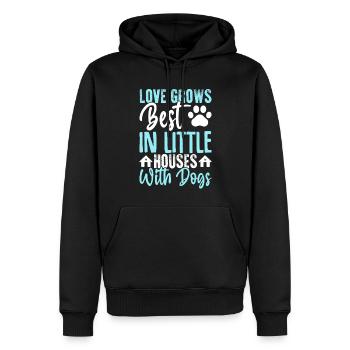 Cadeaux de grand-mère pour chien - Sweat à capuche Premium bio Homme - noir - Devant - Nico (187cm)