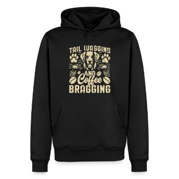 Cadeaux de grand-mère pour chien - Sweat à capuche Premium bio Homme - noir - Devant - Nico (187cm)