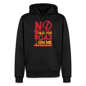 Opérateur de machine de découpe - Sweat à capuche Premium bio Homme - noir - Devant - Nico (187cm)
