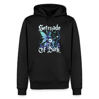Fairycore Fairy Gothic Serenade Of Dark - Men’s Premium Organic Hoodie - black - Front - Nico (187cm)
