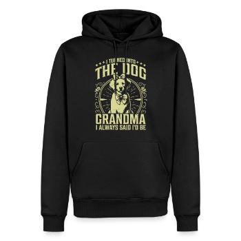 Cadeaux de grand-mère pour chien - Sweat à capuche Premium bio Homme - noir - Devant - Nico (187cm)