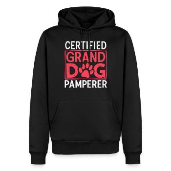 Cadeaux de grand-mère pour chien - Sweat à capuche Premium bio Homme - noir - Devant - Nico (187cm)